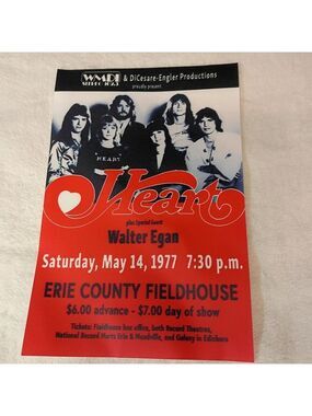 2/$10 Heart Band Concert Canvas Print Poster